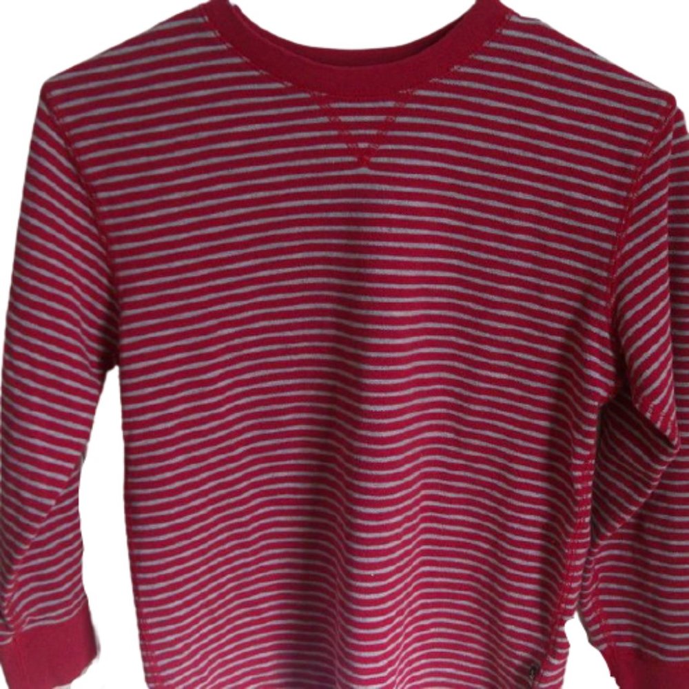---  Gap Kids Long SleeveRed Cotton Striped Shirt Boy Medium 8